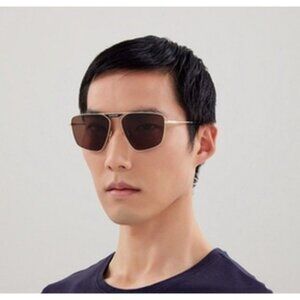 NEW BALENCIAGA SUNGLASSES BB0246SA 003 GOLD MEN EYEWEAR BALENCIAGA